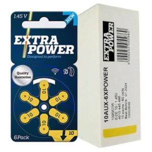Pilha Para Aparelho Auditivo - Tamanho 10 - Extra Power - Caixa c/ 10 Cartelas