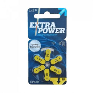 Pilha Para Aparelho Auditivo - Tamanho 10 - Extra Power - Cartela c/ 6 Unidades