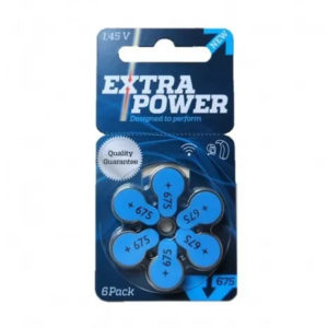 Pilha Para Aparelho Auditivo - Tamanho 675 - Extra Power - Cartela c/ 6 Unidades