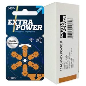 Pilha Para Aparelho Auditivo - Tamanho 13 -  Extra Power - Caixa c/ 10 Cartelas