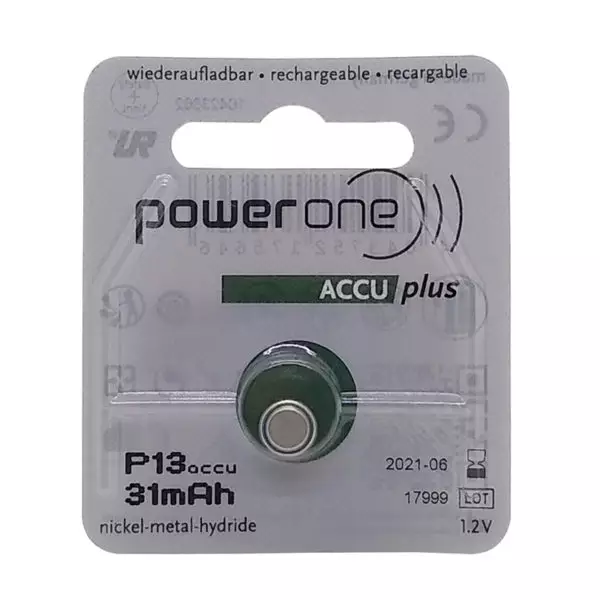 PILHA RECARREGÁVEL P13 - BATERIA POWER ONE ACCU PLUS